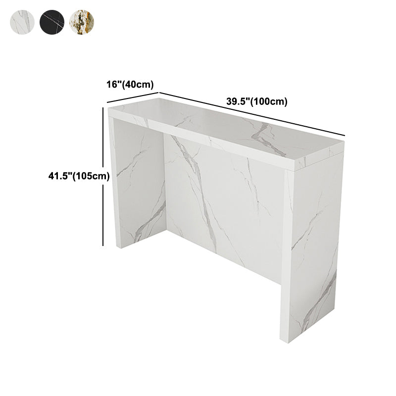 Tavolo da vino rettangolo industriale in pietra doppia piedistallo bar altezza tavolo da cocktail