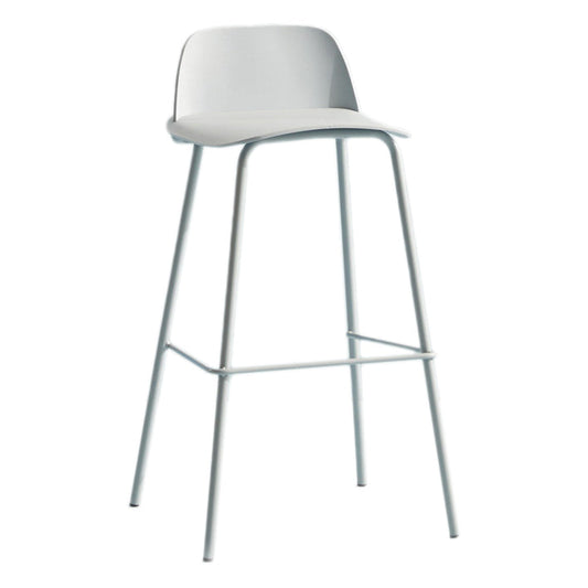 Milk Tea Shop Footrest Scandinavian Stool Matte Finish Plastic Barstool