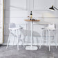 Milk Tea Shop Low Back Stool Scandinavian Matte Finish Plastic Barstool