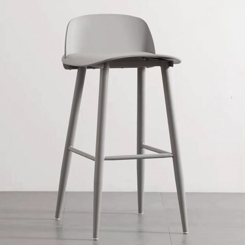 Milk Tea Shop Low Back Stool Scandinavian Matte Finish Plastic Barstool