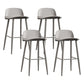 Milk Tea Shop Low Back Stool Scandinavian Matte Finish Plastic Barstool