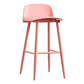 Milk Tea Shop Low Back Stool Scandinavian Matte Finish Plastic Barstool