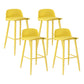 Milk Tea Shop Low Back Stool Scandinavian Matte Finish Plastic Barstool