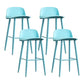 Milk Tea Shop Low Back Stool Scandinavian Matte Finish Plastic Barstool