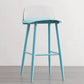 Milk Tea Shop Low Back Stool Scandinavian Matte Finish Plastic Barstool