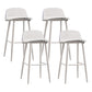Milk Tea Shop Low Back Stool Scandinavian Matte Finish Plastic Barstool