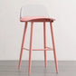 Milk Tea Shop Low Back Stool Scandinavian Matte Finish Plastic Barstool
