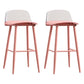 Milk Tea Shop Low Back Stool Scandinavian Matte Finish Plastic Barstool
