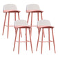 Milk Tea Shop Low Back Stool Scandinavian Matte Finish Plastic Barstool