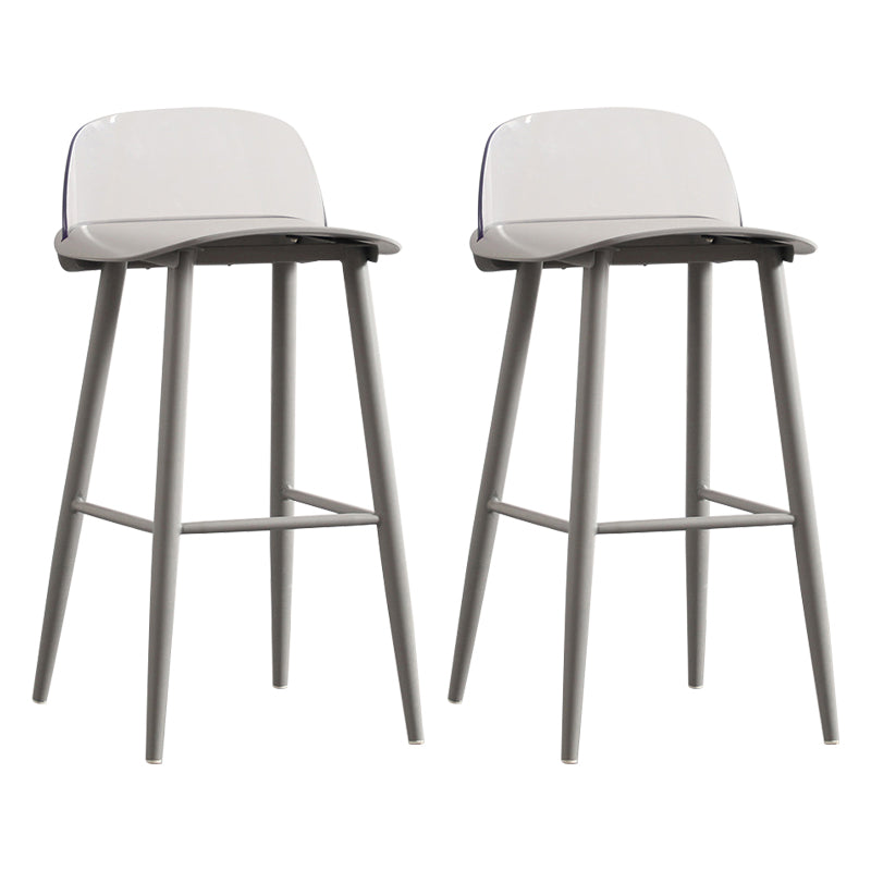 Milk Tea Shop Low Back Stool Scandinavian Matte Finish Plastic Barstool