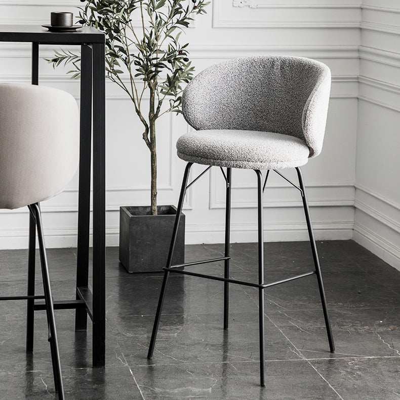 Sgabello da bar in metallo da bar in stile contemporaneo per cucina