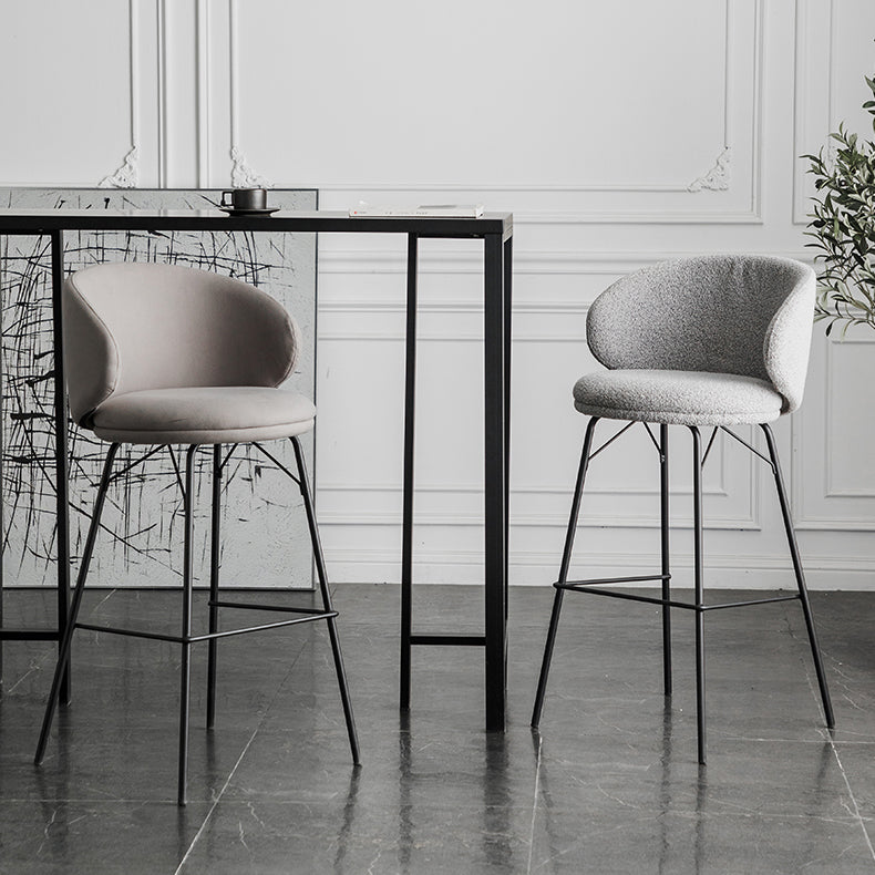 Sgabello da bar in metallo da bar in stile contemporaneo per cucina