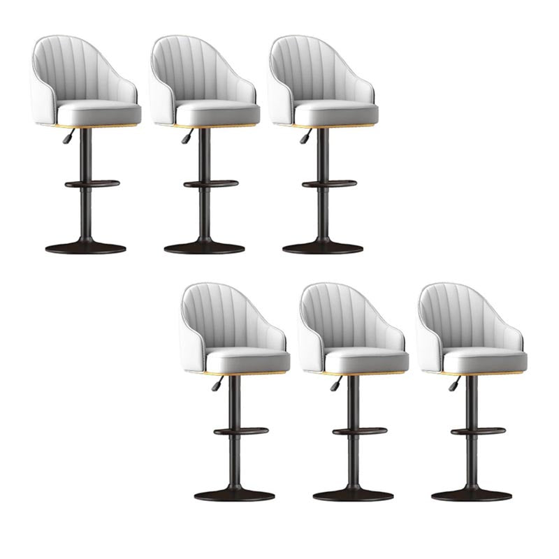 Industrial Style Metal Bar-stool PU Leather Counter Bar Stool for Kitchen