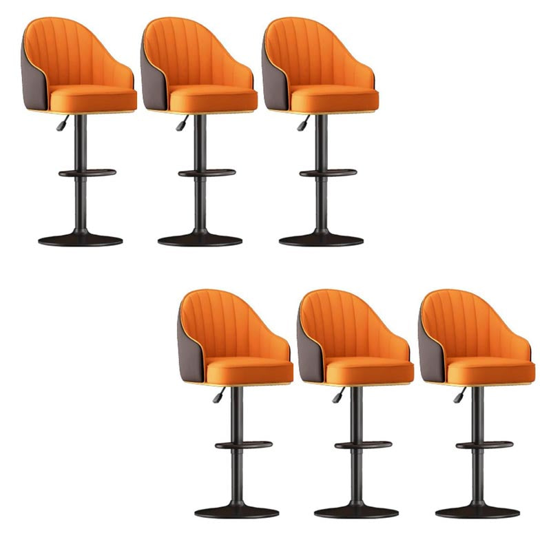 Industrial Style Metal Bar-stool PU Leather Counter Bar Stool for Kitchen