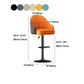 Industrial Style Metal Bar-stool PU Leather Counter Bar Stool for Kitchen