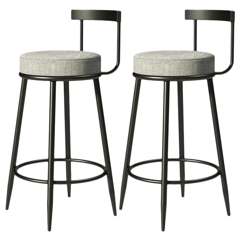 Contemporary  Low Back Home Stool Matte Finish Upholstered Bar Stools