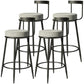 Contemporary  Low Back Home Stool Matte Finish Upholstered Bar Stools