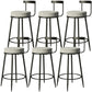 Contemporary  Low Back Home Stool Matte Finish Upholstered Bar Stools
