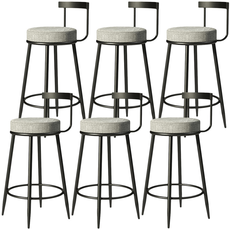 Contemporary  Low Back Home Stool Matte Finish Upholstered Bar Stools