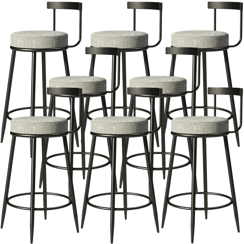 Contemporary  Low Back Home Stool Matte Finish Upholstered Bar Stools
