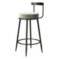 Contemporary  Low Back Home Stool Matte Finish Upholstered Bar Stools