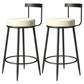 Contemporary  Low Back Home Stool Matte Finish Upholstered Bar Stools