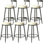 Contemporary  Low Back Home Stool Matte Finish Upholstered Bar Stools
