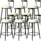 Contemporary  Low Back Home Stool Matte Finish Upholstered Bar Stools