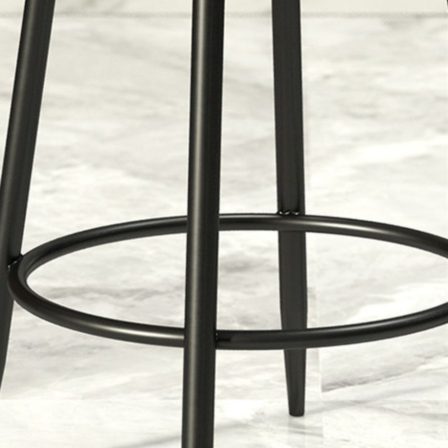 Contemporary  Low Back Home Stool Matte Finish Upholstered Bar Stools