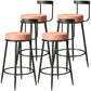 Contemporary  Low Back Home Stool Matte Finish Upholstered Bar Stools
