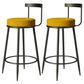 Contemporary  Low Back Home Stool Matte Finish Upholstered Bar Stools