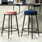 Contemporary  Low Back Home Stool Matte Finish Upholstered Bar Stools