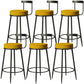 Contemporary  Low Back Home Stool Matte Finish Upholstered Bar Stools