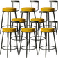 Contemporary  Low Back Home Stool Matte Finish Upholstered Bar Stools