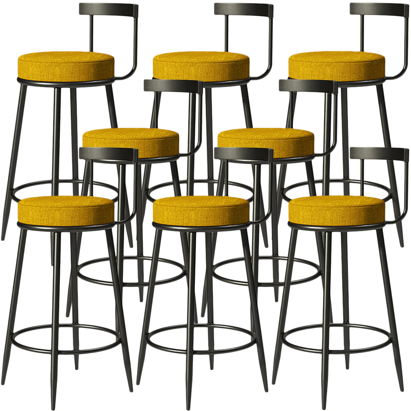 Contemporary  Low Back Home Stool Matte Finish Upholstered Bar Stools