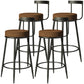 Contemporary  Low Back Home Stool Matte Finish Upholstered Bar Stools