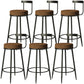 Contemporary  Low Back Home Stool Matte Finish Upholstered Bar Stools