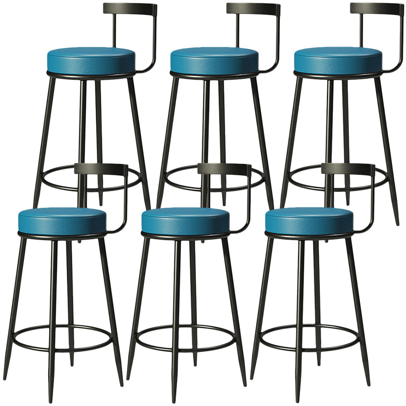 Contemporary  Low Back Home Stool Matte Finish Upholstered Bar Stools