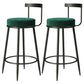 Contemporary  Low Back Home Stool Matte Finish Upholstered Bar Stools