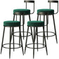 Contemporary  Low Back Home Stool Matte Finish Upholstered Bar Stools