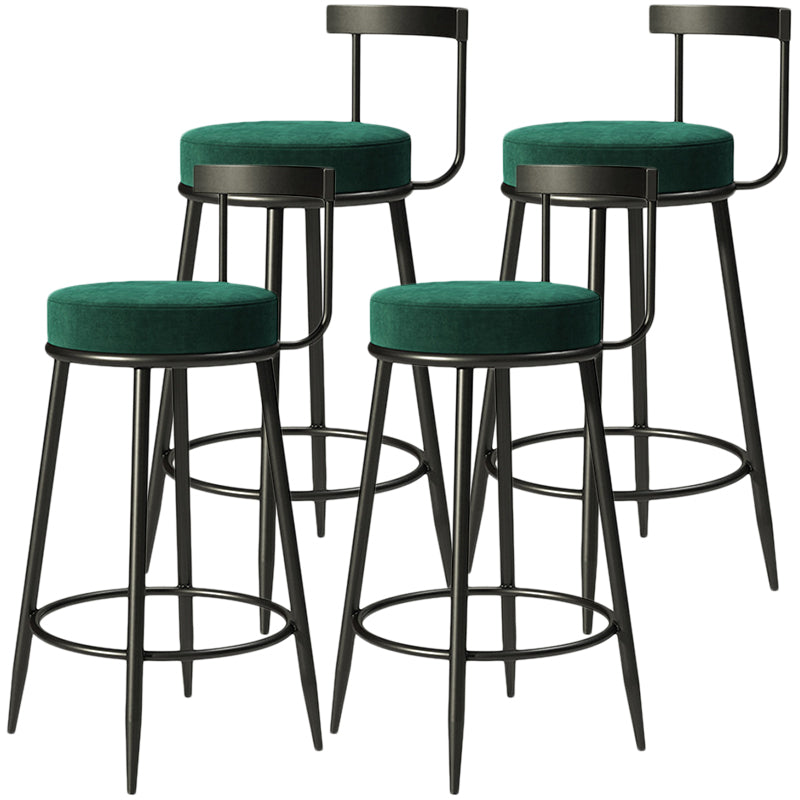 Contemporary  Low Back Home Stool Matte Finish Upholstered Bar Stools