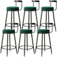 Contemporary  Low Back Home Stool Matte Finish Upholstered Bar Stools