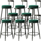 Contemporary  Low Back Home Stool Matte Finish Upholstered Bar Stools