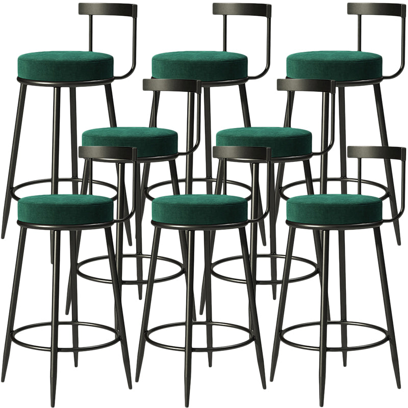 Contemporary  Low Back Home Stool Matte Finish Upholstered Bar Stools