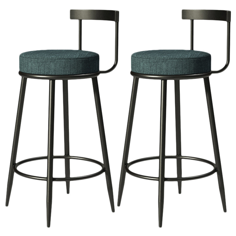 Contemporary  Low Back Home Stool Matte Finish Upholstered Bar Stools