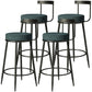 Contemporary  Low Back Home Stool Matte Finish Upholstered Bar Stools