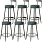 Contemporary  Low Back Home Stool Matte Finish Upholstered Bar Stools