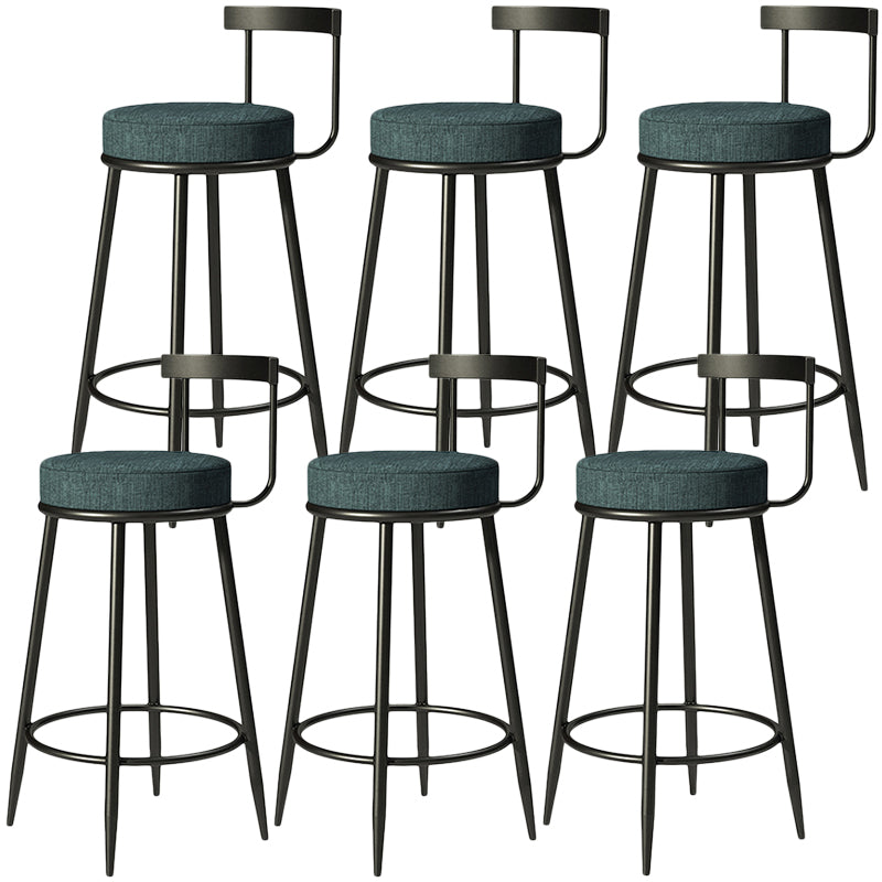 Contemporary  Low Back Home Stool Matte Finish Upholstered Bar Stools
