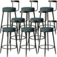 Contemporary  Low Back Home Stool Matte Finish Upholstered Bar Stools