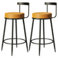 Contemporary  Low Back Home Stool Matte Finish Upholstered Bar Stools